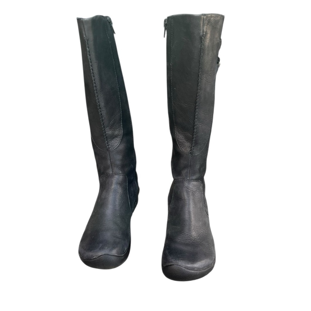 Keen Bern Baby Bern Black Leather Tall Boots Size 6 - Picture 2 of 6